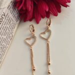 گوشواره آویز مدل قلب ژوپینگ