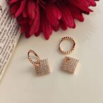 گوشواره حلقه ای مربعی ژوپینگ