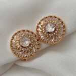 گوشواره گرد نگینی کد 1067