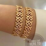 دستبند قلبی پهن ژوپینگ کد 2057