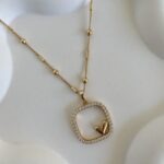 پلاک زنجیر نگینی ژوپینگ کد 2331