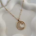 گردنبند دایره ماه ژوپینگ کد 2334