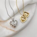 گردنبند قلب مرواریدی کد 3312