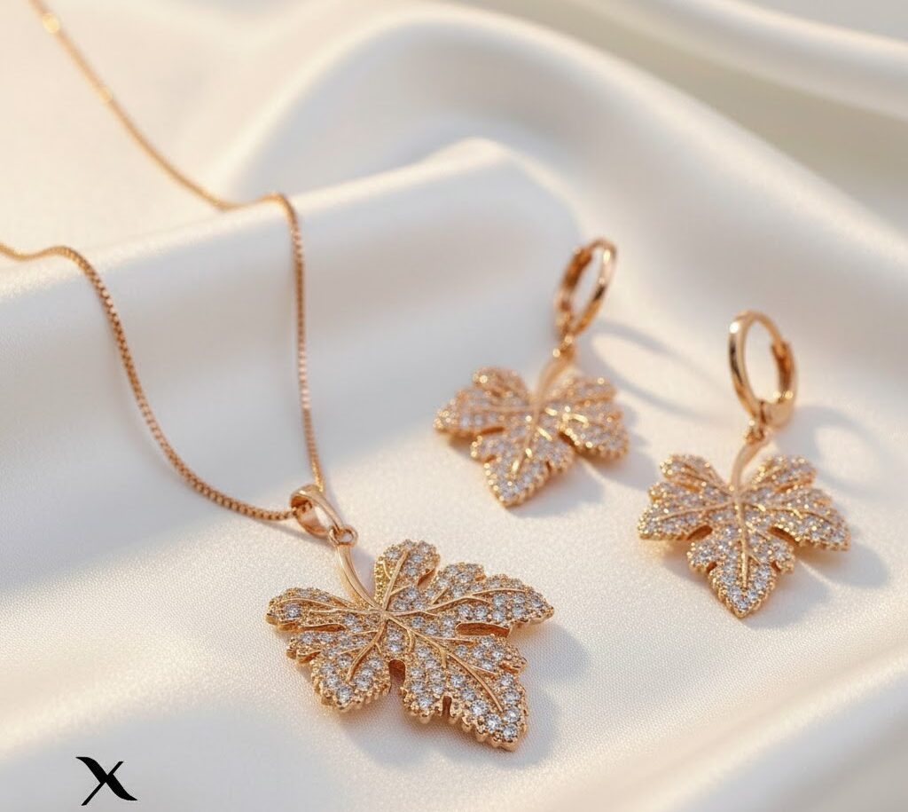 unnamed (52) نیم ست برگ انجیر ژوپینگ کد 2074 - Image 1