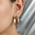 گوشواره حلقه ای بزرگ مدل دار