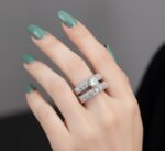 انگشتر حلقه پشت حلقه جواهری