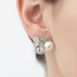 گوشواره چسبان پایه نقره کد 198