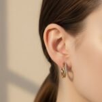 گوشواره نگین موازی