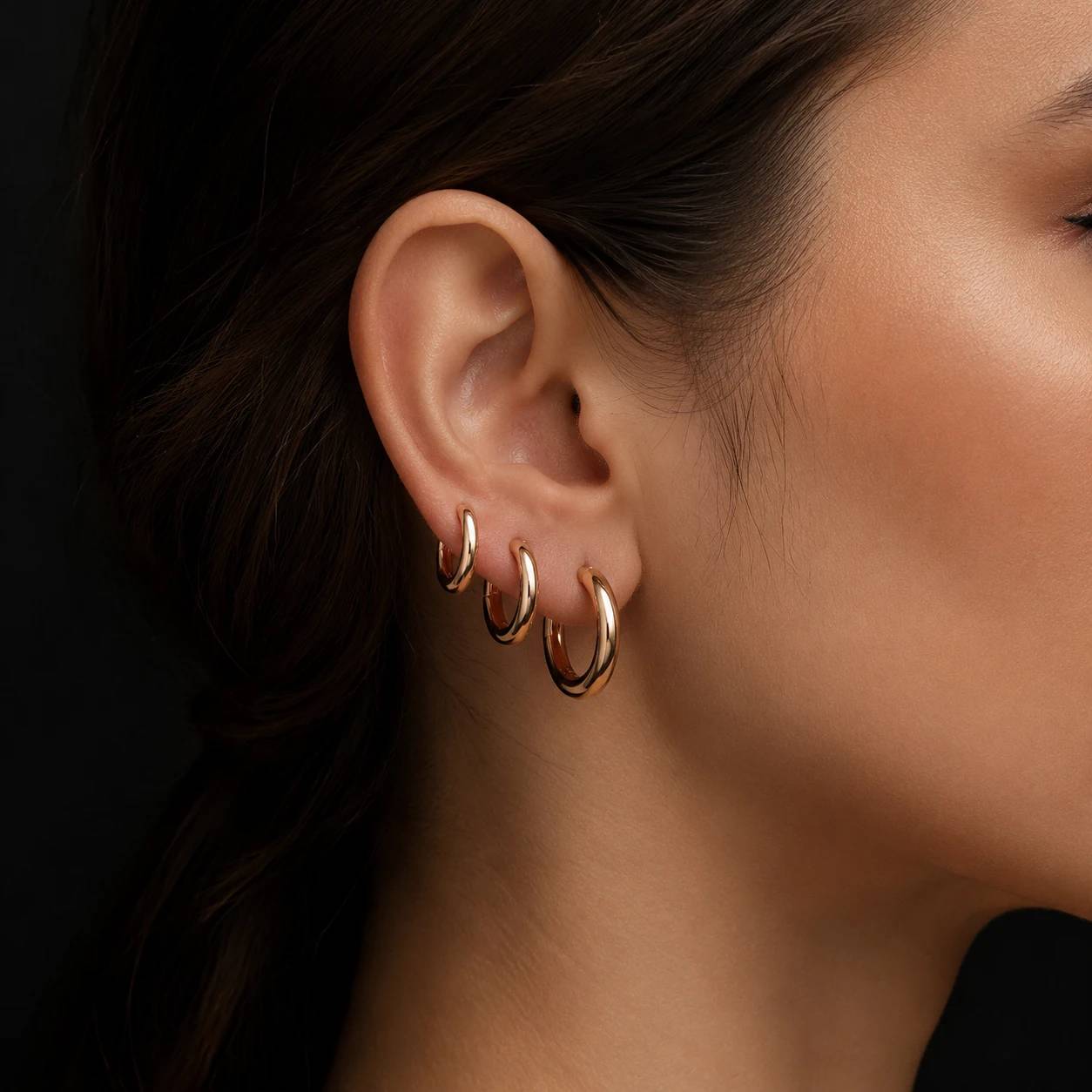 گوشواره double hoop – ژوپینگ استیل-کد 4z504 بدلیجات ژوپینگ