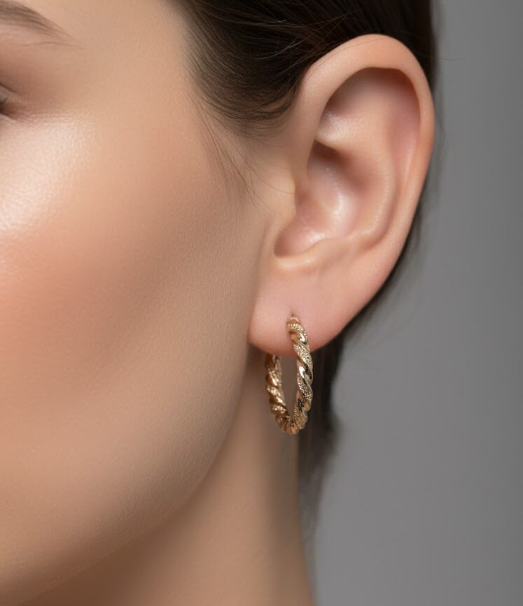 گوشواره حلقه ای کلاسیک – ژوپینگ استیل- بدلیجات ژوپینگ